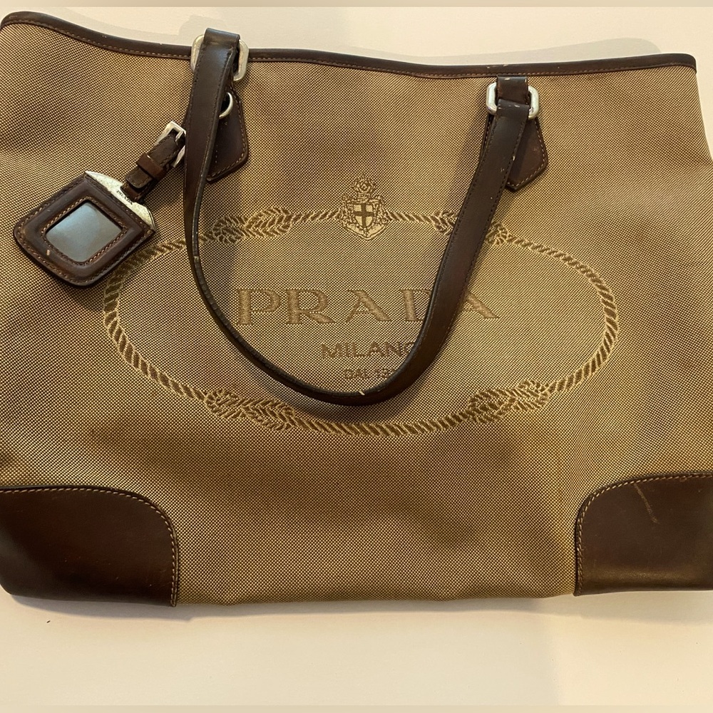Prada Canvas Shoulder Bag 💼